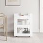 Voir la diapositive 3 : VIDAXL Chariot de cuisine Blanc 60x45x80 cm Bois d'ingenierie