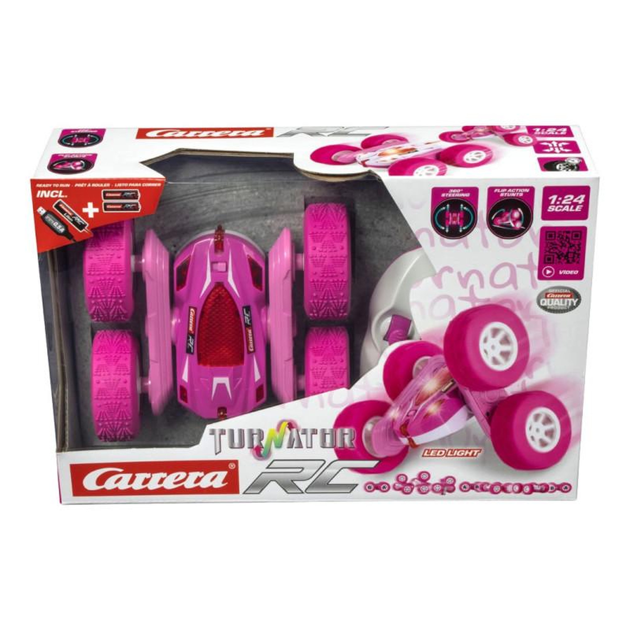Voir la diapositive 3 : Carrera Carrera RC - Mini Turnator 2.0 Pink