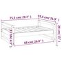 Voir la diapositive 6 : VIDAXL Lit pour chien Blanc 75,5x55,5x28 cm Bois de pin solide