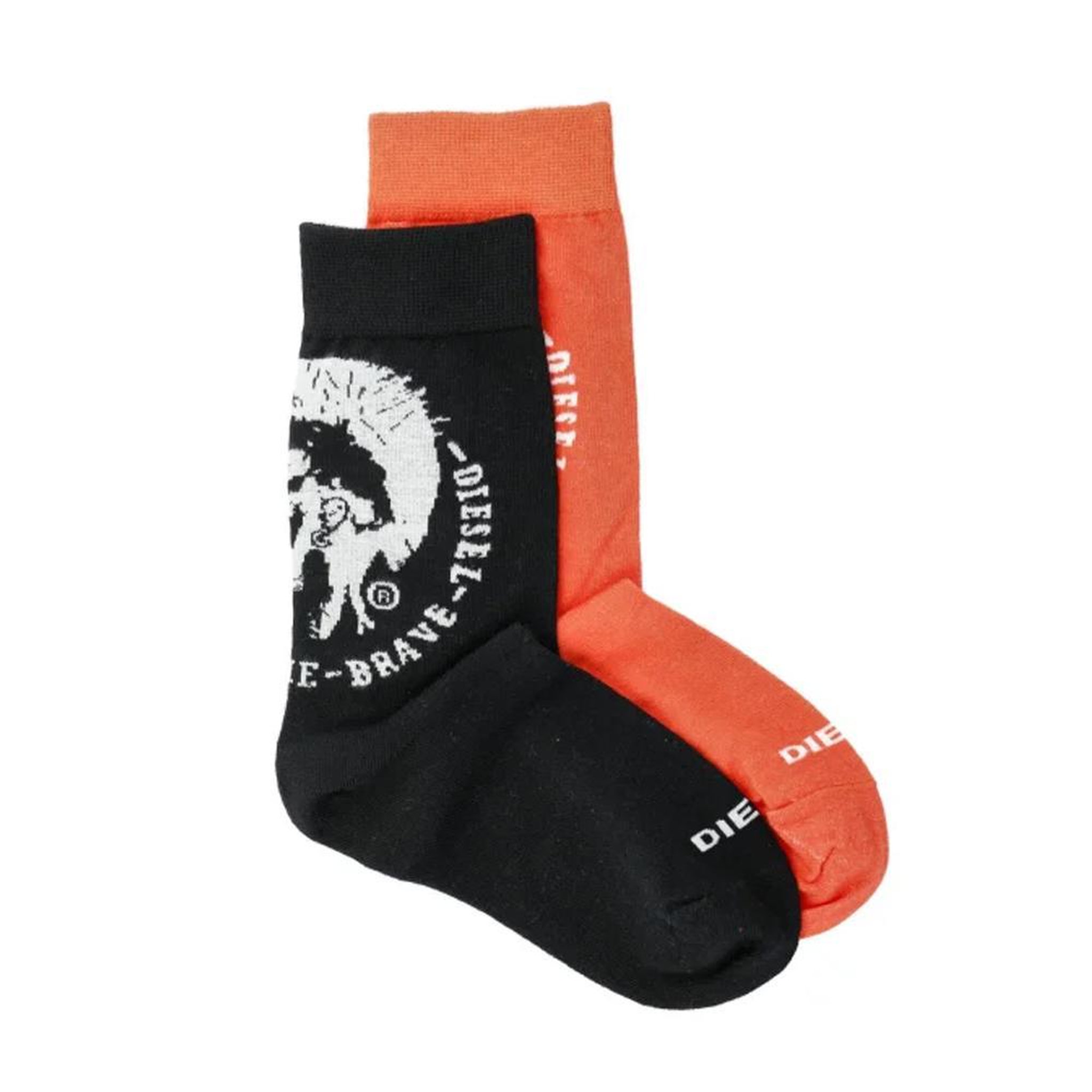DIESEL 2x Paires Chaussettes Noire/ Garçon Diesel J00186. Coloris disponibles : Rouge