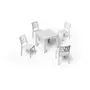 ARETA Salon de jardin - Table et chaises - 4 places - Résine - Blanc - ARES