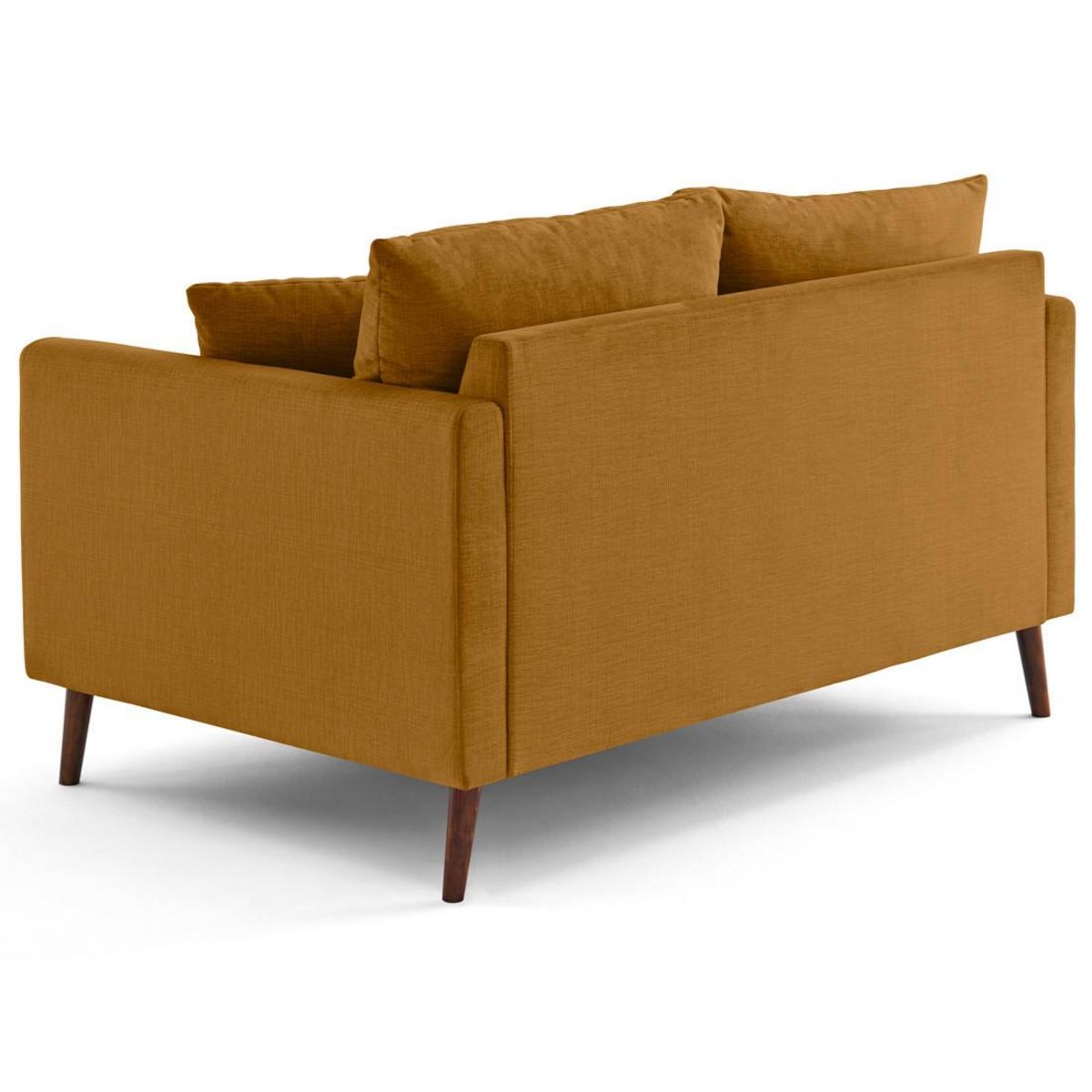 LISA DESIGN Ostrava - canapé droit 2 places en velours pieds en bois