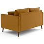 Voir la diapositive 6 : LISA DESIGN Ostrava - canapé droit 2 places en velours pieds en bois