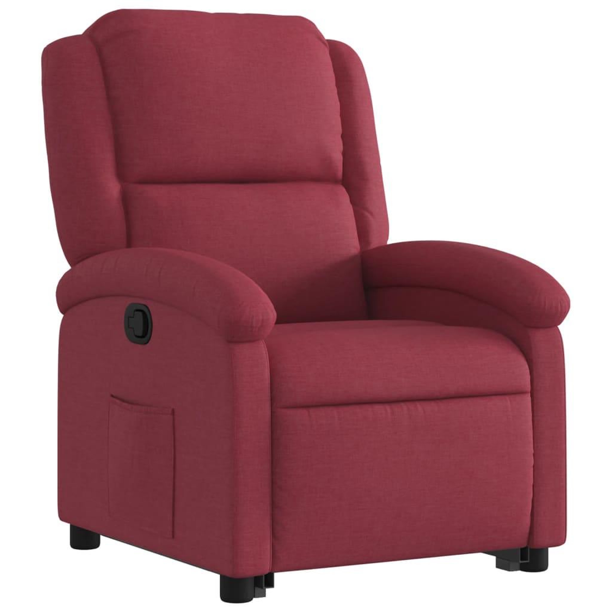 Voir la diapositive 4 : VIDAXL Fauteuil inclinable rouge bordeaux tissu