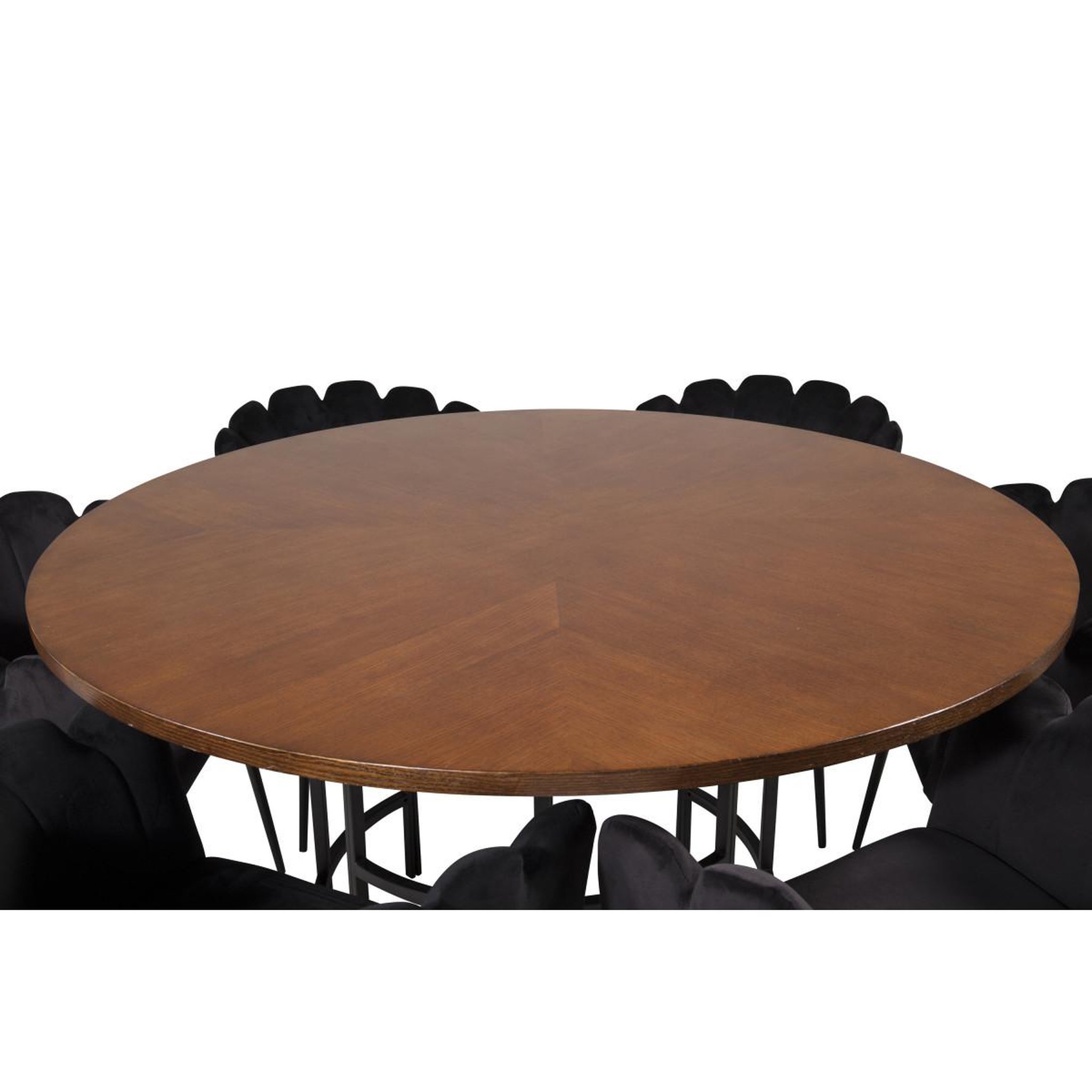 Voir la diapositive 2 : Paris Prix Ensemble table à manger & 6 chaises  copenhagen & limhamn  140cm noir & marron