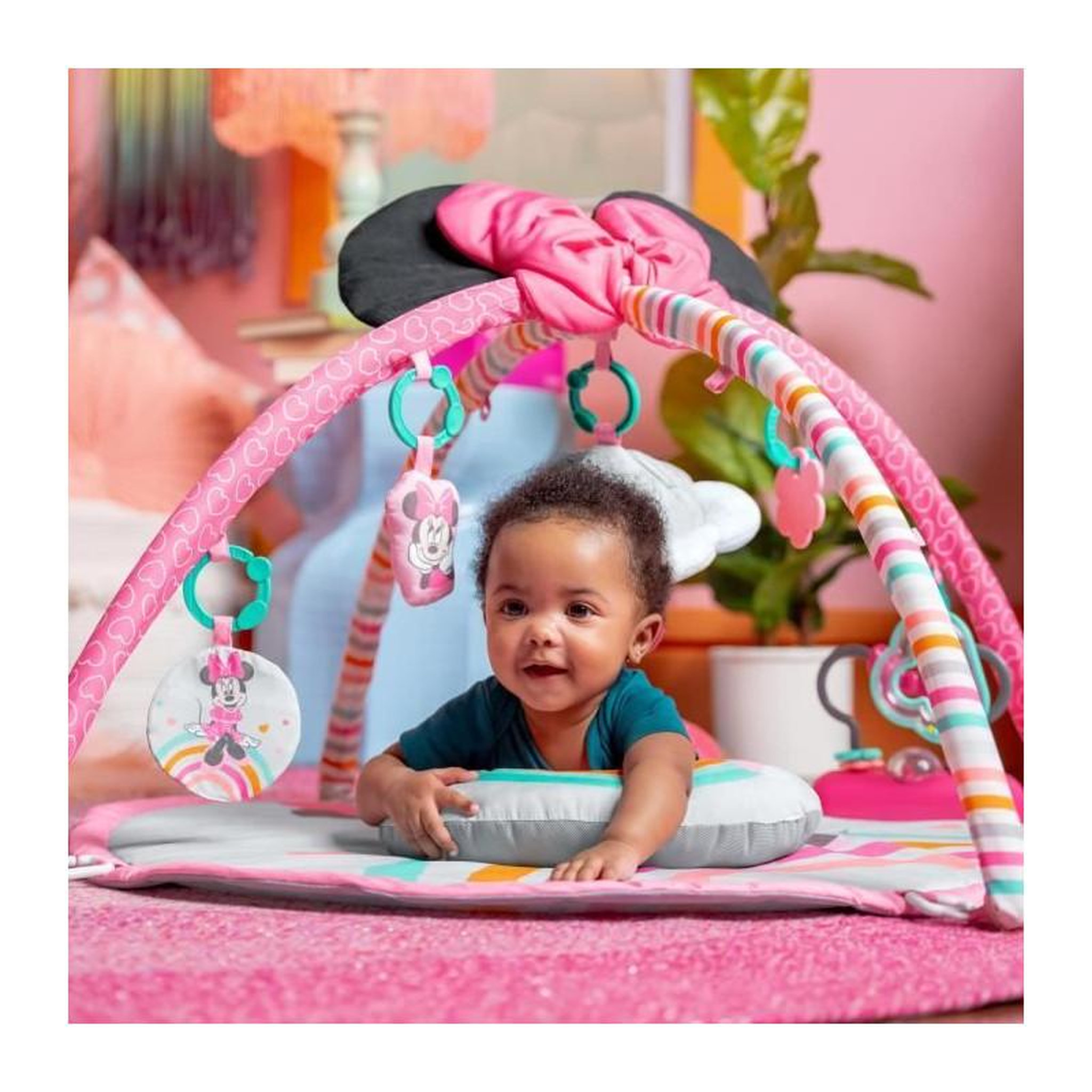 Voir la diapositive 2 : Bright Starts Tapis d'éveil Bright Starts Disney Baby Minnie Mouse rose
