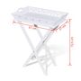 Voir la diapositive 6 : VIDAXL Table d'appoint avec plateau Blanc