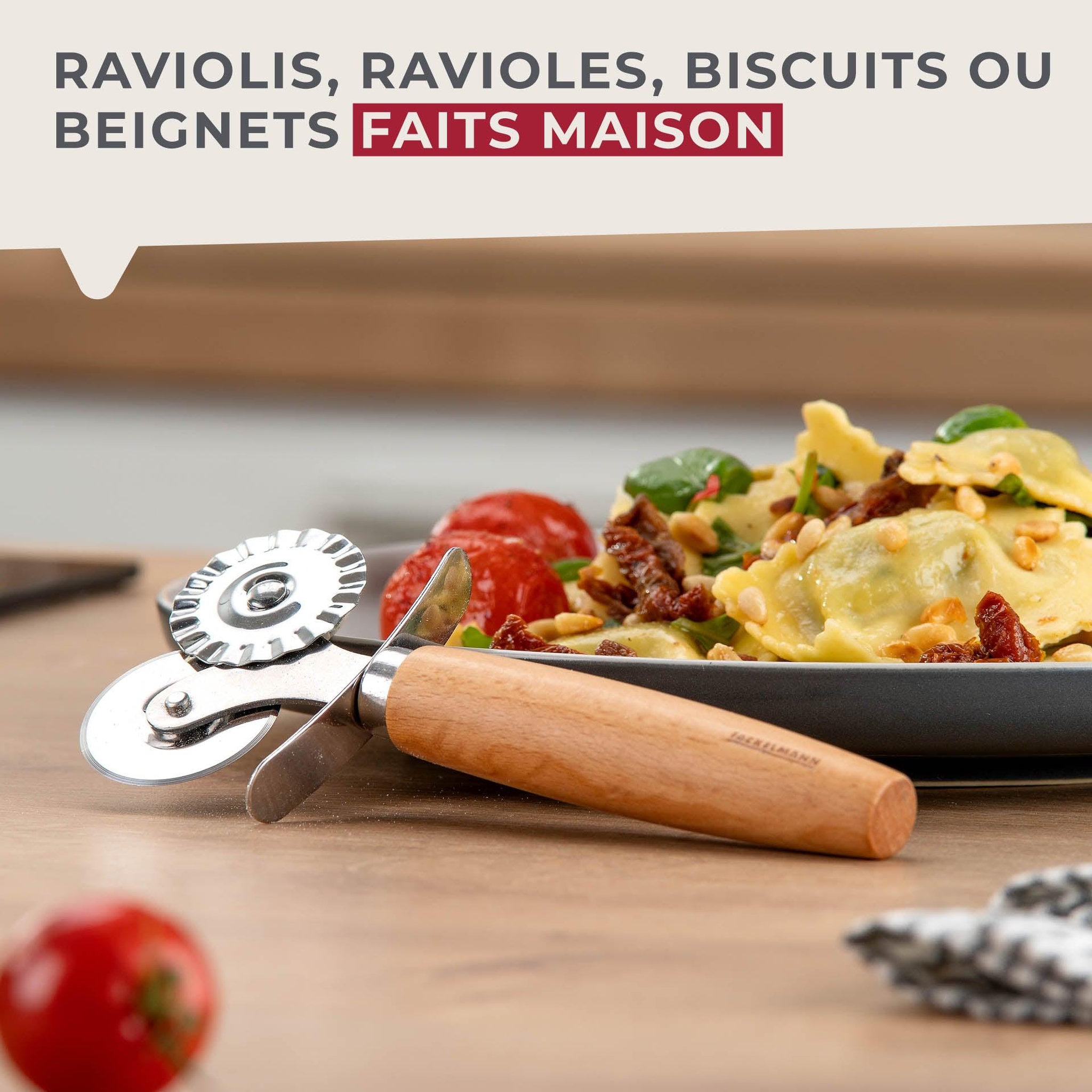Voir la diapositive 4 : Fackelmann Roulette double embout pour pâtes fraiches 16 cm fackelmann pizza & pasta