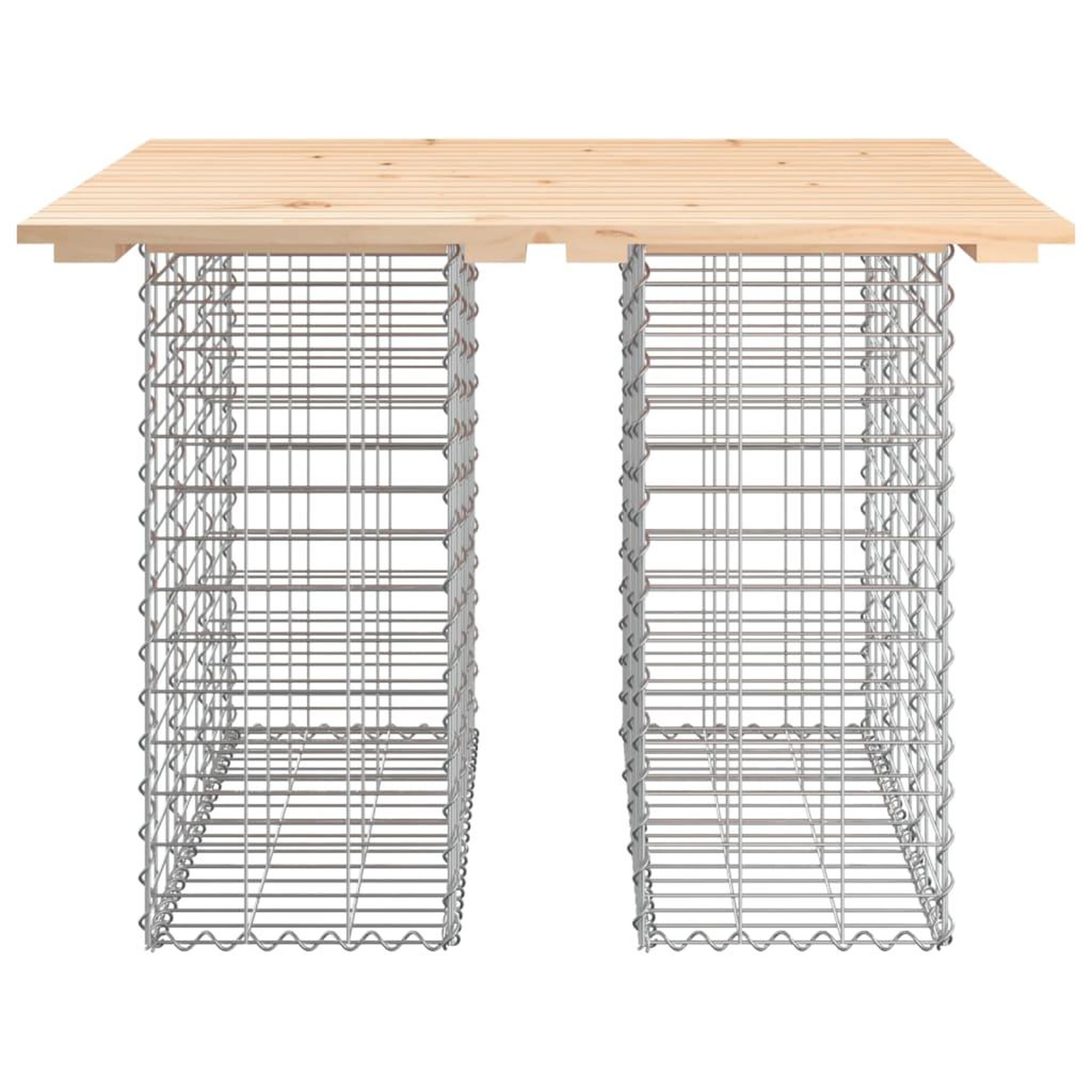 Voir la diapositive 3 : VIDAXL Banc de jardin design de gabion 100x102x72cm bois massif de pin