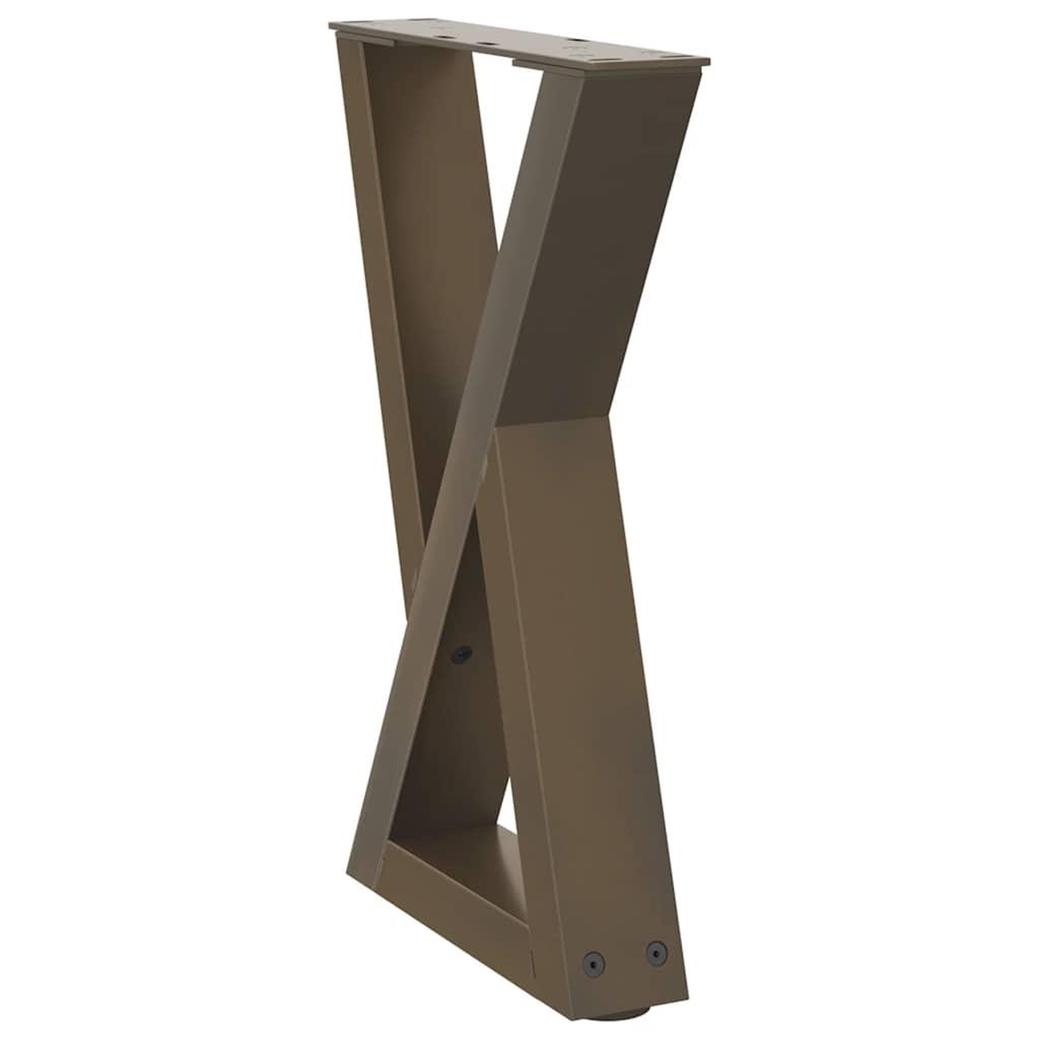 Voir la diapositive 4 : VIDAXL Pieds de table basse 2pcs acier naturel 38x(42-43,3)cm