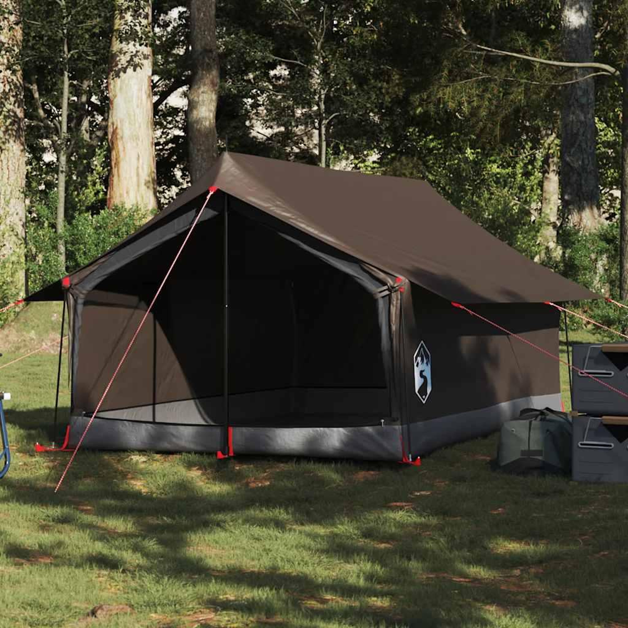 VIDAXL Tente de camping 2 personnes marron impermeable