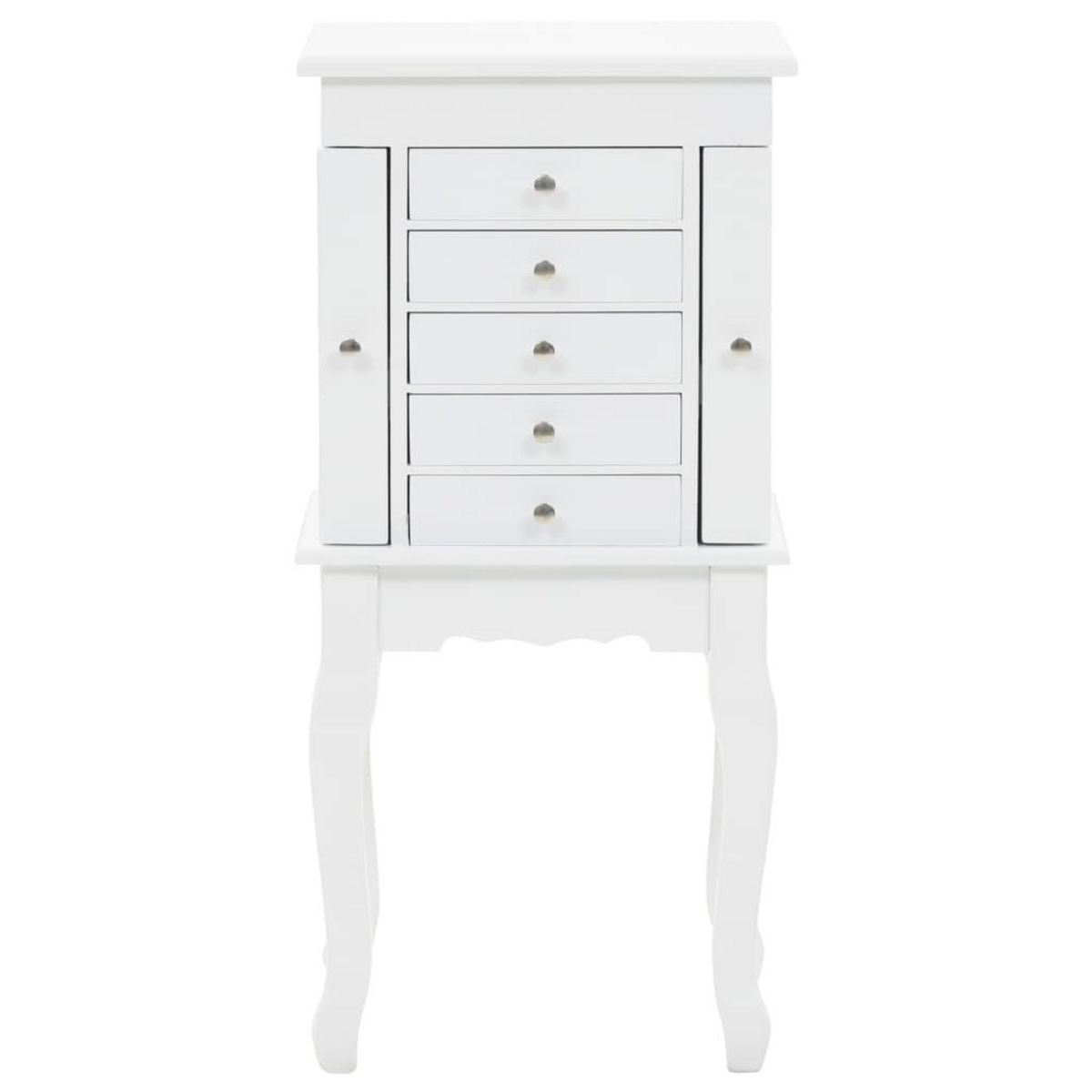 VIDAXL Armoire a bijoux sur pieds Blanc