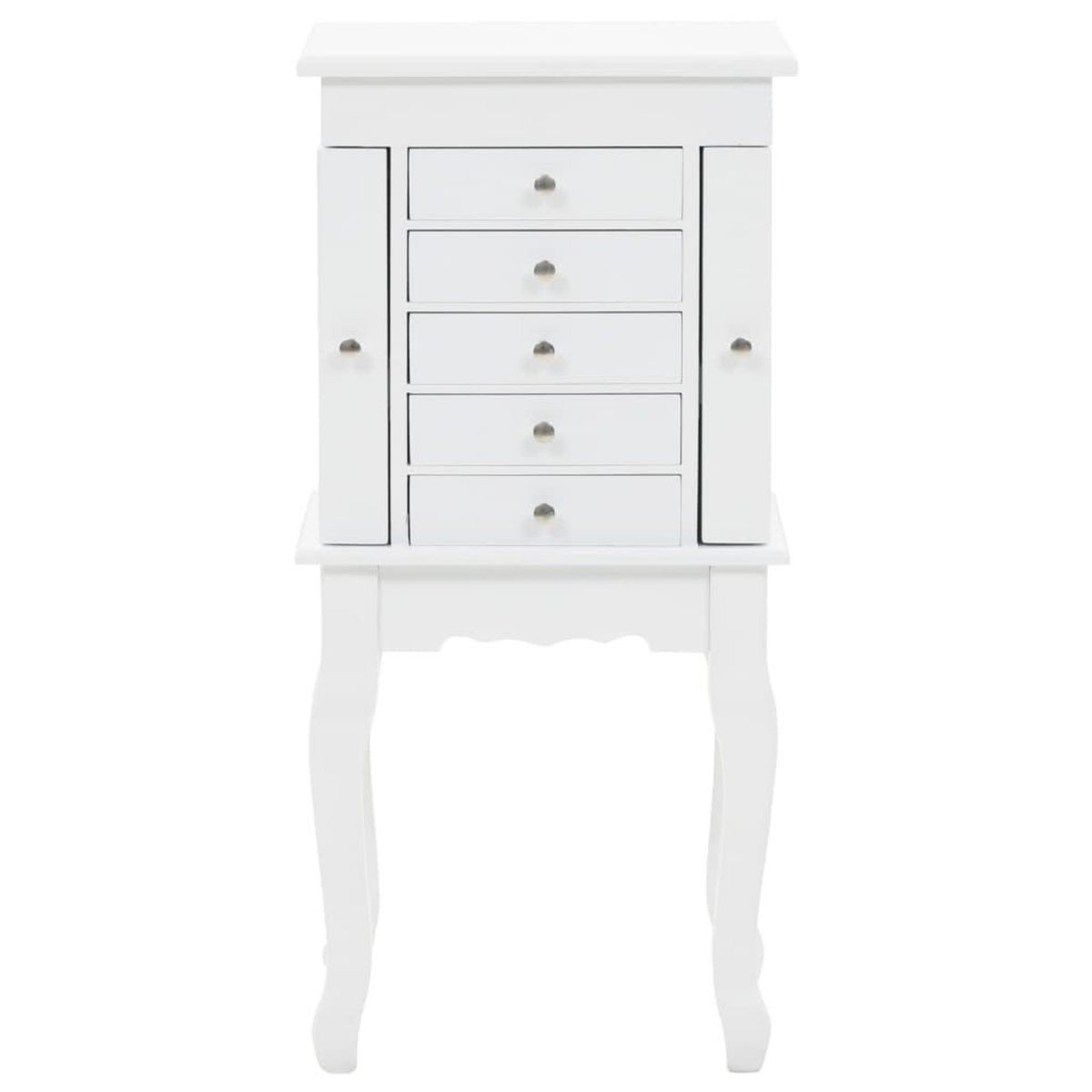 VIDAXL Armoire a bijoux sur pieds Blanc