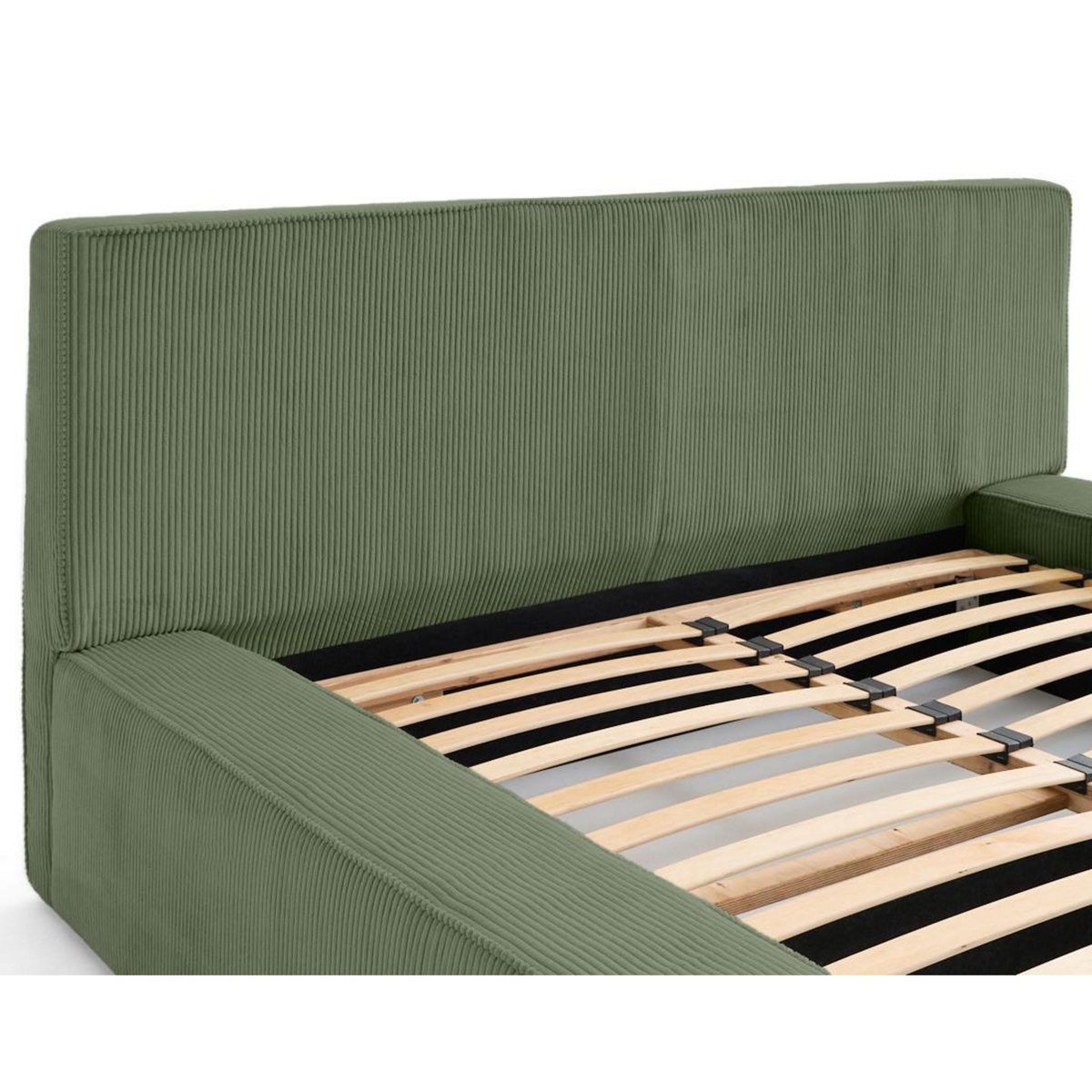 BEST MOBILIER Topaze - lit coffre - 180x200 cm - sommier inclus - velours côtelé