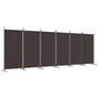 Voir la diapositive 2 : VIDAXL Cloison de separation 6 panneaux Marron 520x180 cm Tissu