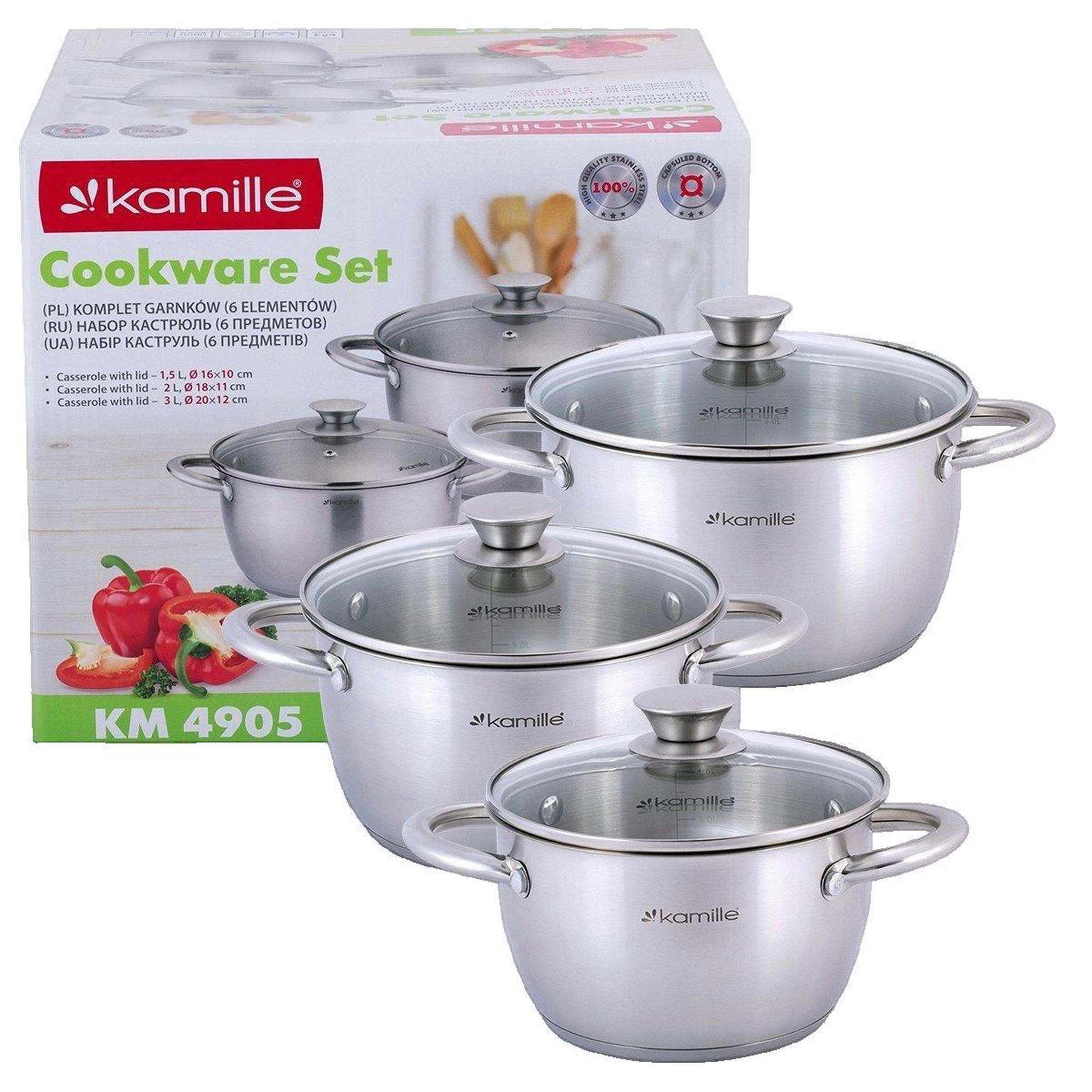 Fagor Set de casseroles Fagor Kamille KM-4905 acier inoxydable