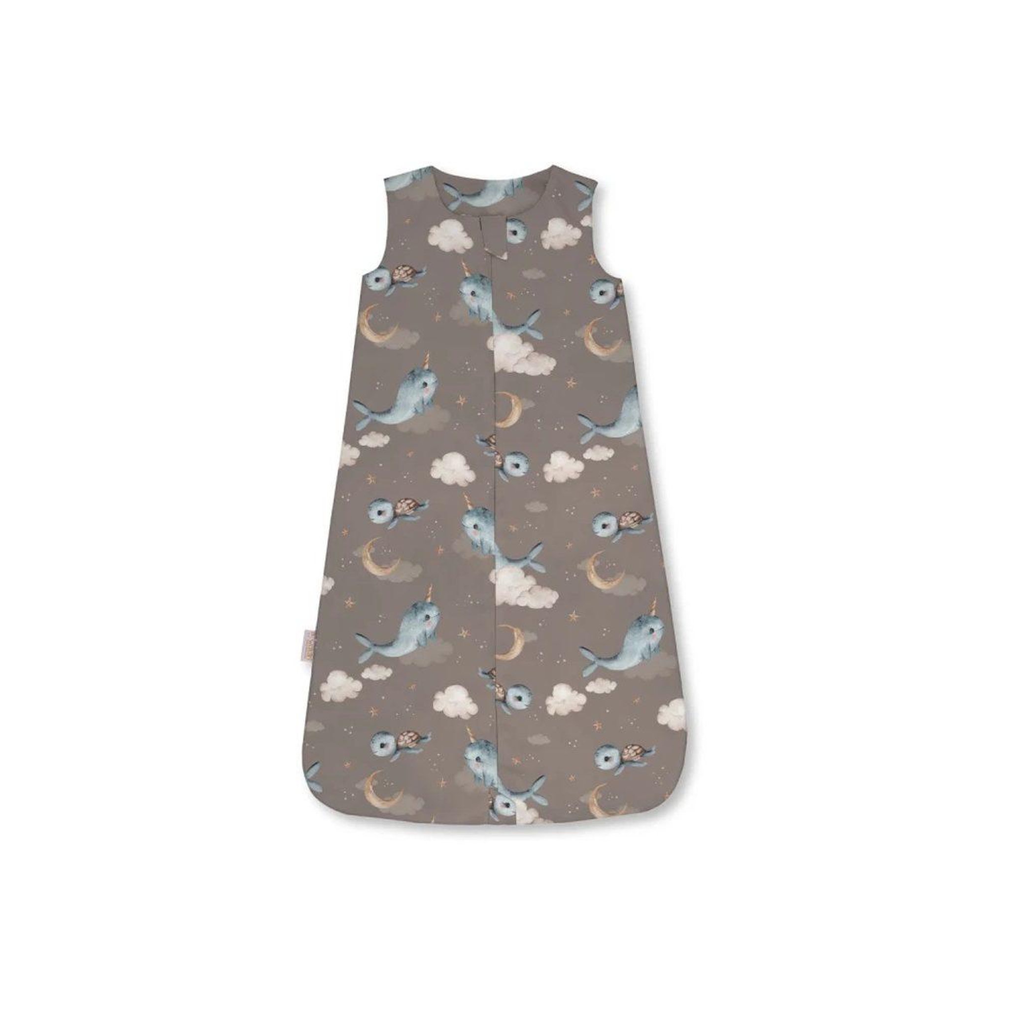 WALDIN Gigoteuse en bambou 50 × 90 cm 0,5 TOG - taille M - motif baleine, brun