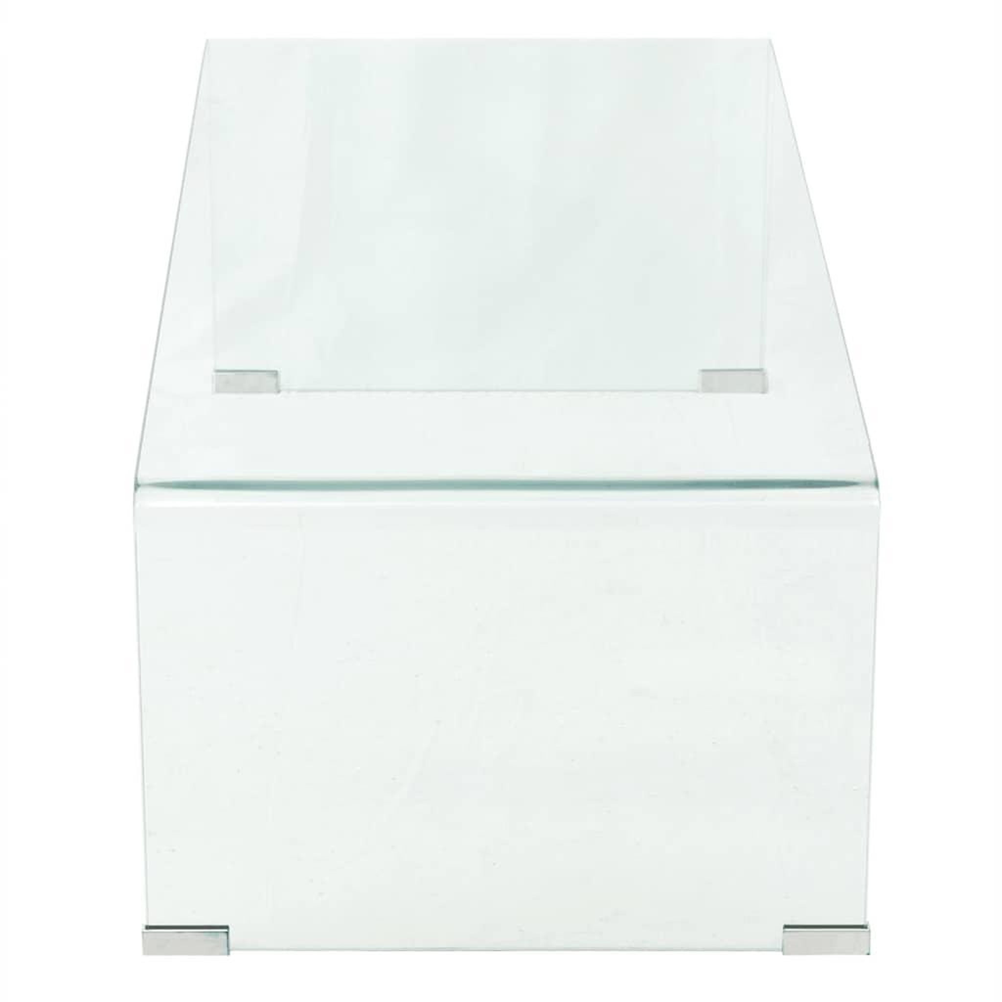Voir la diapositive 3 : VIDAXL Table basse 98x45x30 cm verre trempe transparent