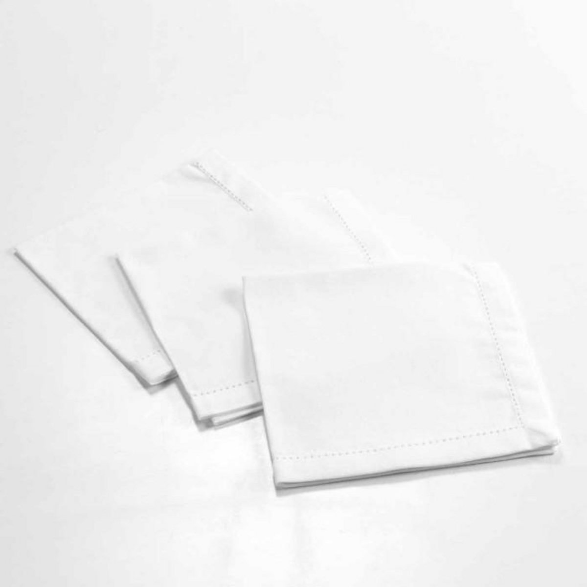 Paris Prix Lot de 3 Serviettes de Table  Charline  40x40cm Blanc