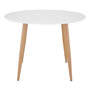 Voir la diapositive 1 : Paris Prix Table à Manger Ronde  Plaza  100cm Blanc & Naturel