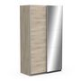 Voir la diapositive 5 : Armoire 2 portes coulissantes 1 miroir L120 cm THIBAULT