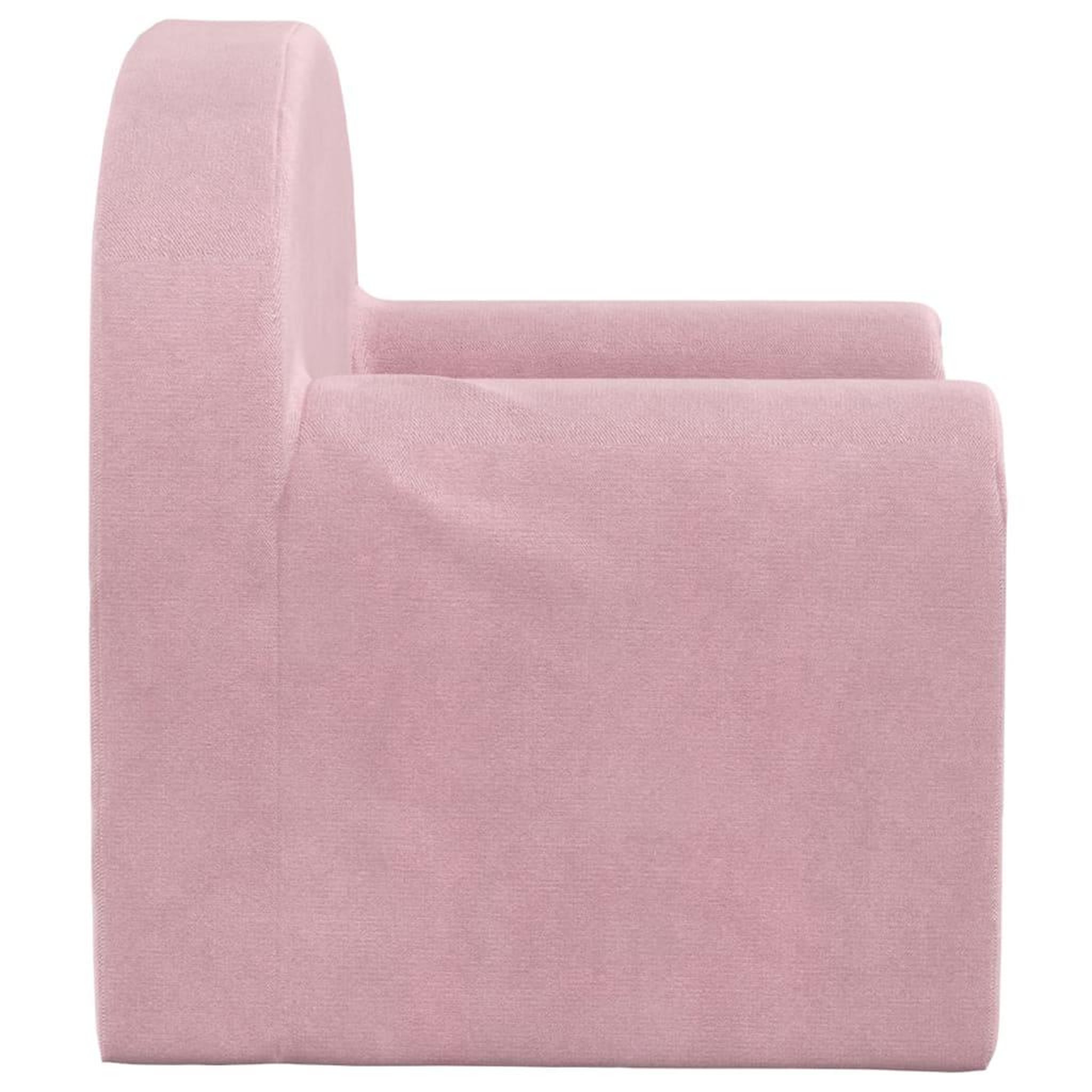 Voir la diapositive 4 : VIDAXL Canape pour enfants rose peluche douce