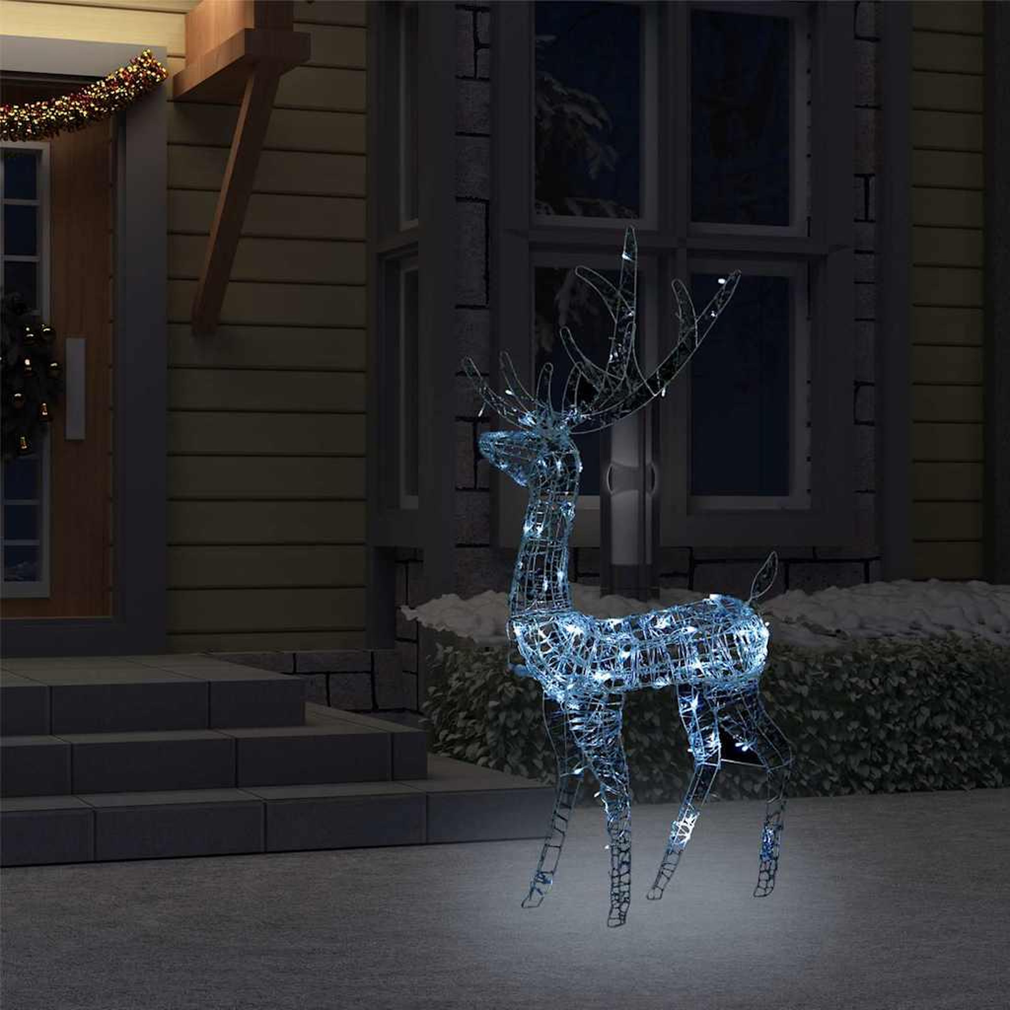 Voir la diapositive 3 : VIDAXL Renne de decoration de noël acrylique 140 led blanc froid 128 cm