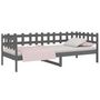Voir la diapositive 3 : VIDAXL Lit de jour sans matelas gris 90x190 cm bois de pin massif