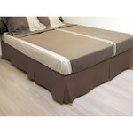 SOLEIL D'OCRE Cache sommier microfibre 90x190 cm chocolat