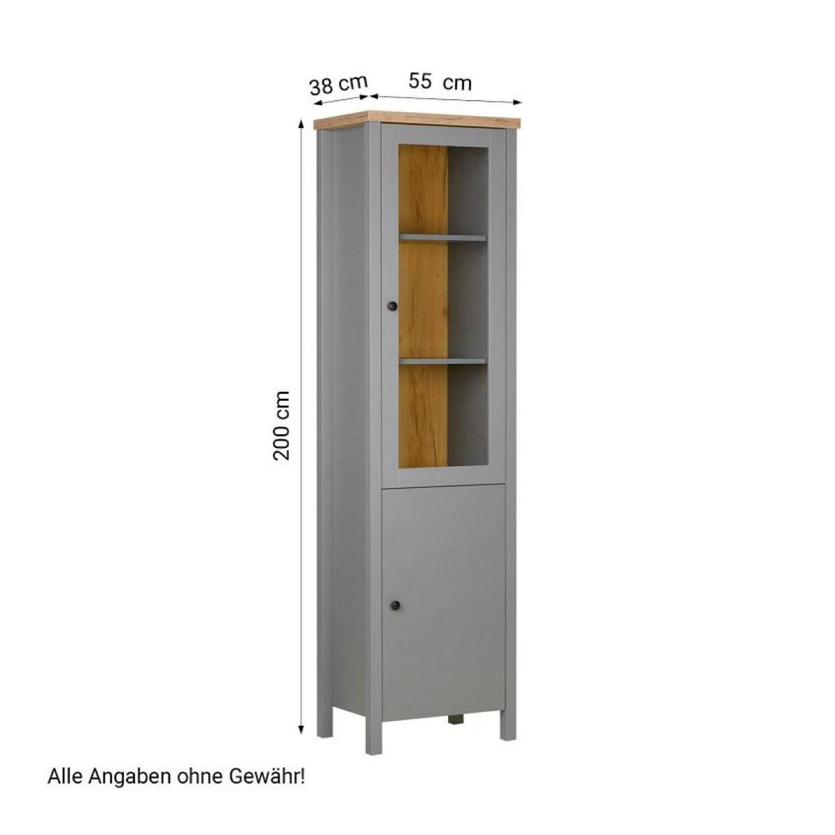 HomeStyle4U Armoire Grise Moderne 1 porte