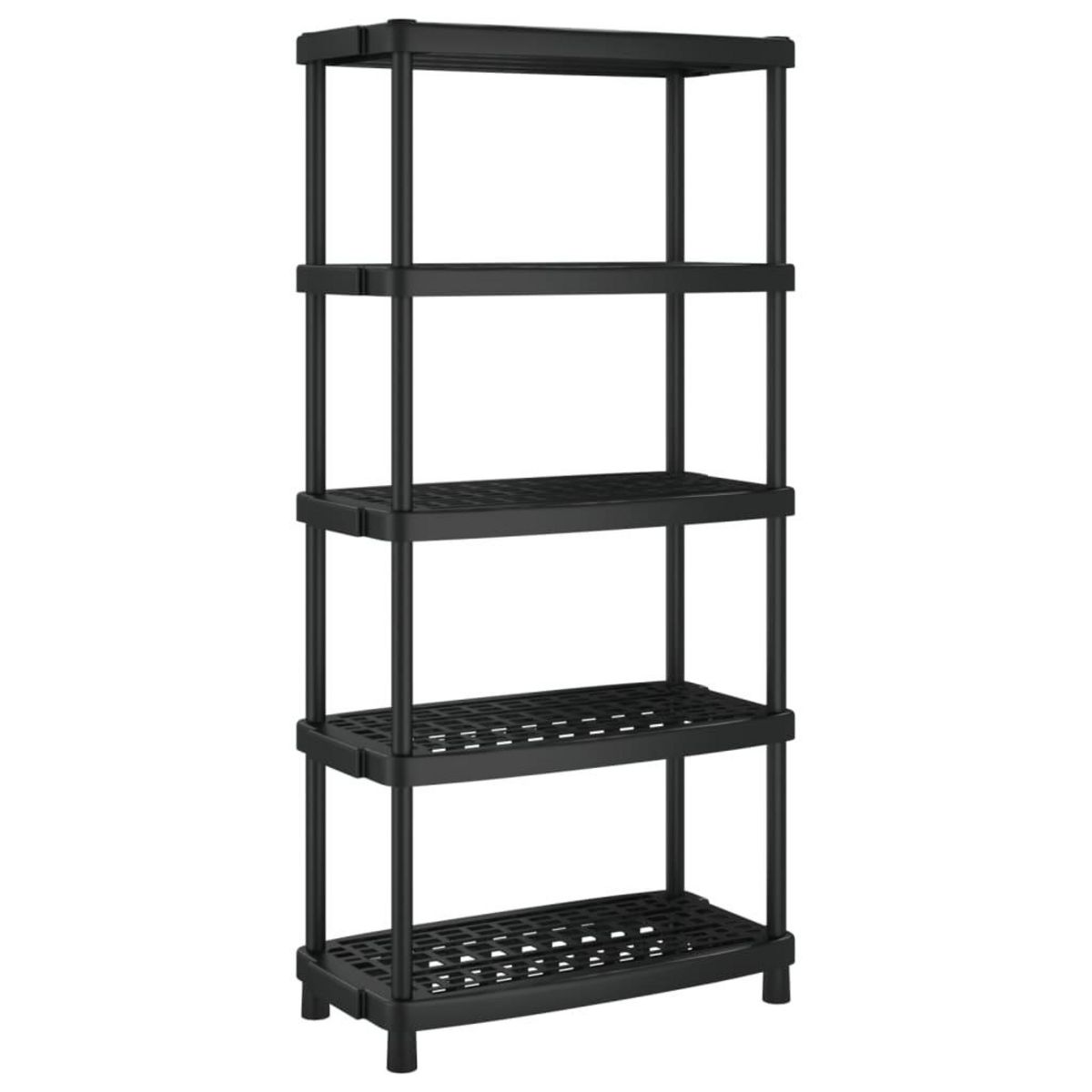 VIDAXL Etagere de rangement a 5 niveaux noir 93,5x45,5x194,5 cm PP