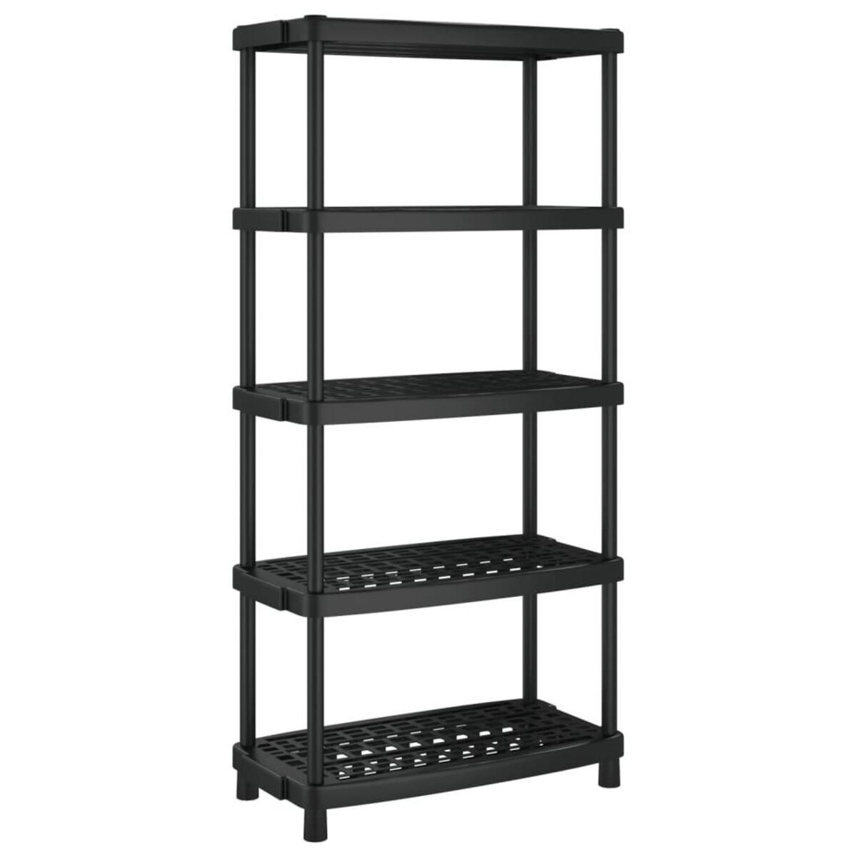 VIDAXL Etagere de rangement a 5 niveaux noir 93,5x45,5x194,5 cm PP