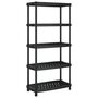 Voir la diapositive 5 : VIDAXL Etagere de rangement a 5 niveaux noir 93,5x45,5x194,5 cm PP