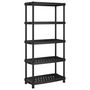 Voir la diapositive 5 : VIDAXL Etagere de rangement a 5 niveaux noir 93,5x45,5x194,5 cm PP