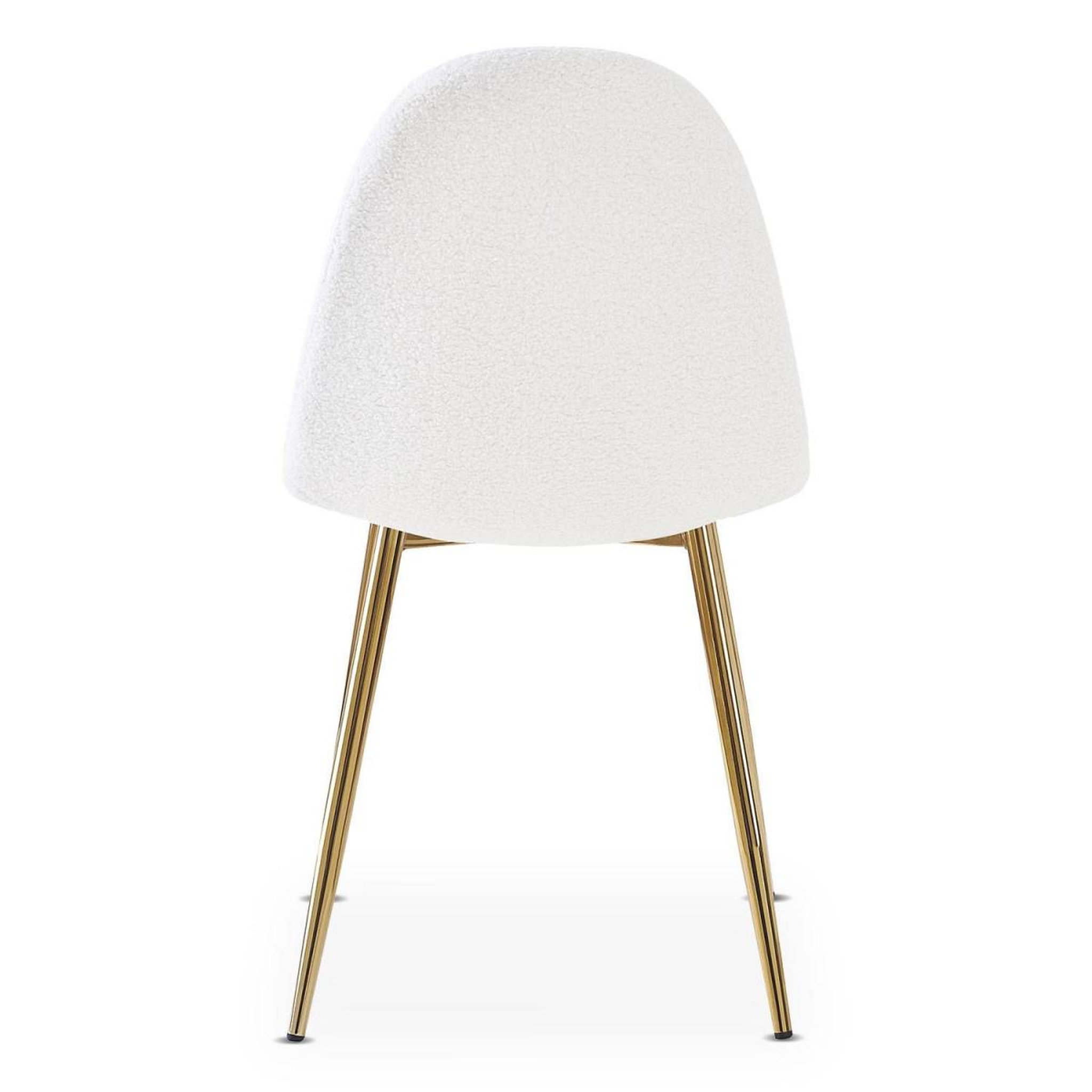 Voir la diapositive 6 : Paris Prix Lot de 4 Chaises Bouclette  Waynor  87cm Blanc
