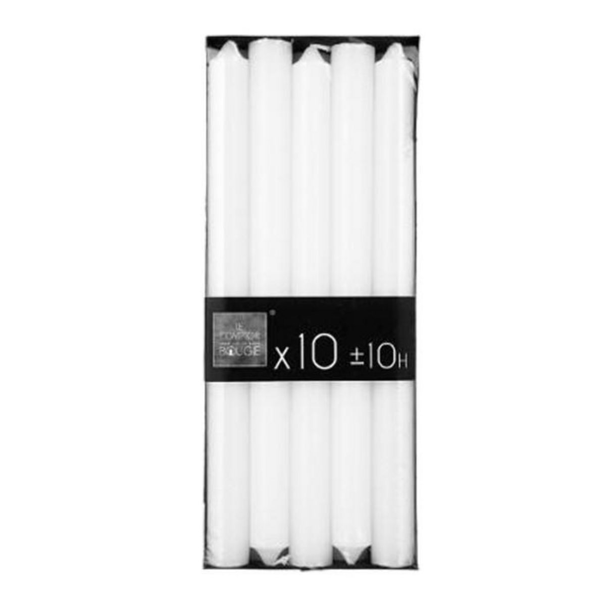 ATMOSPHERA Lot de 10 Bougies Bâtons  Many  25cm Blanc