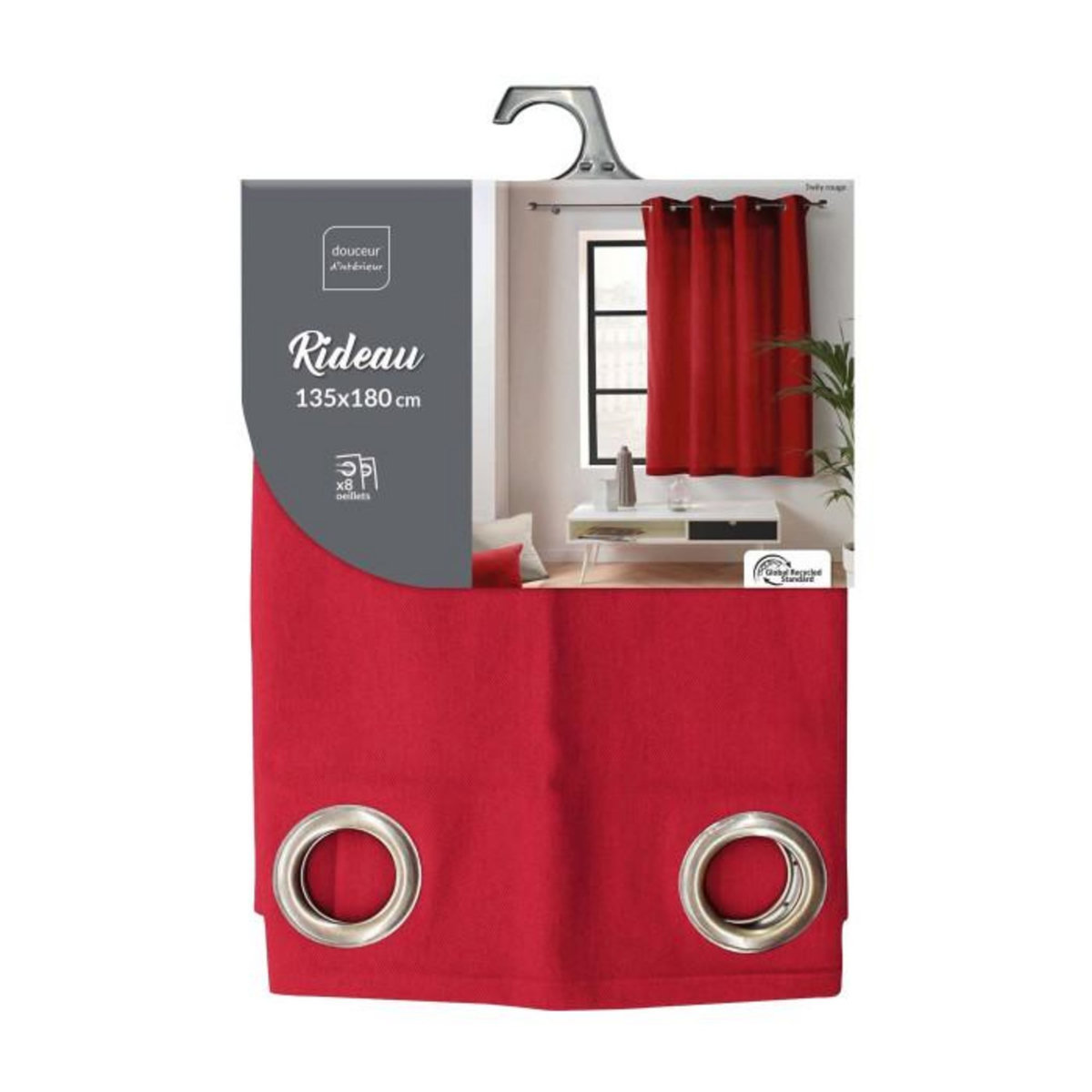 Paris Prix Rideau à Œillets  Twily  135x180cm Rouge