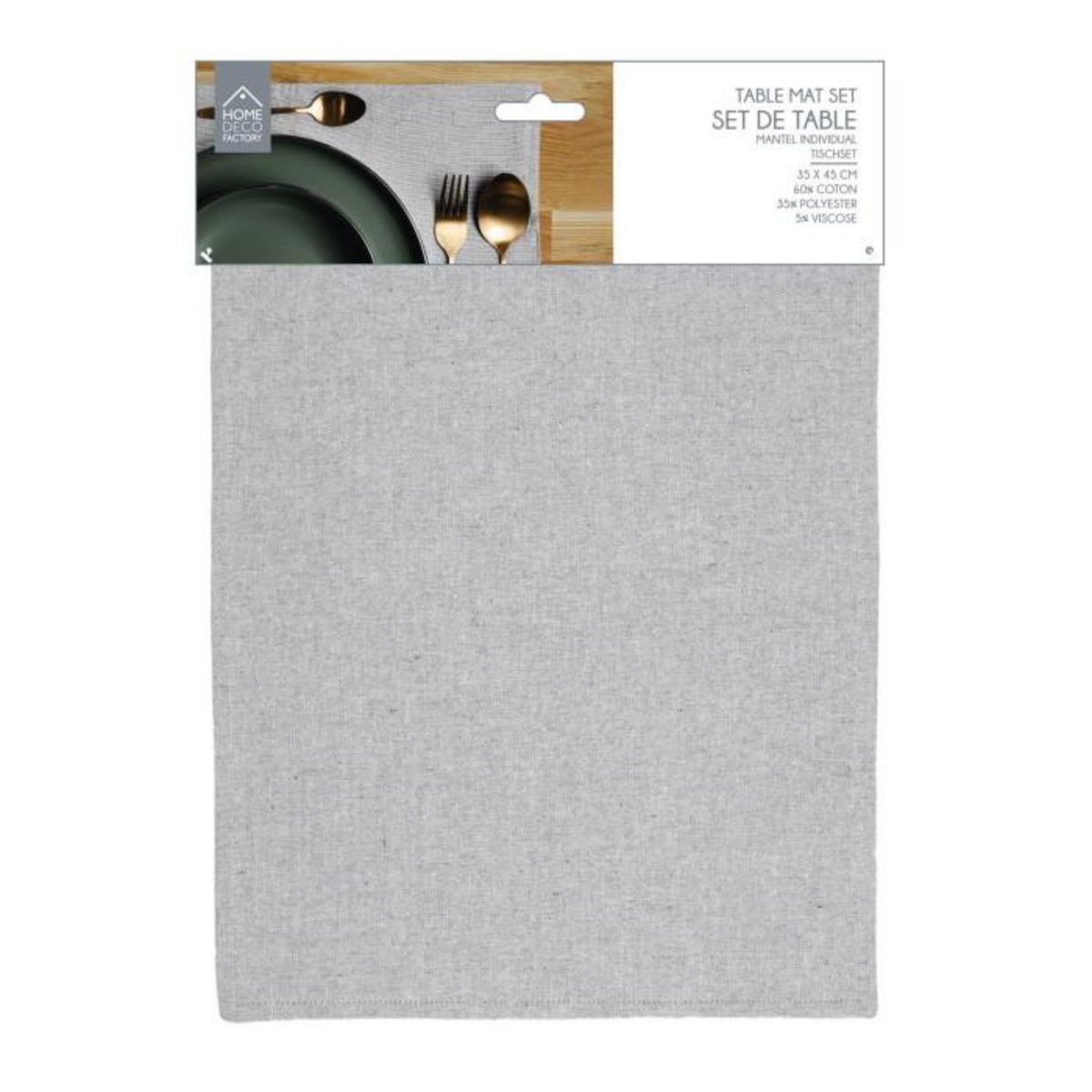 Paris Prix Set de Table Déco  Lunabel  33x45cm Gris