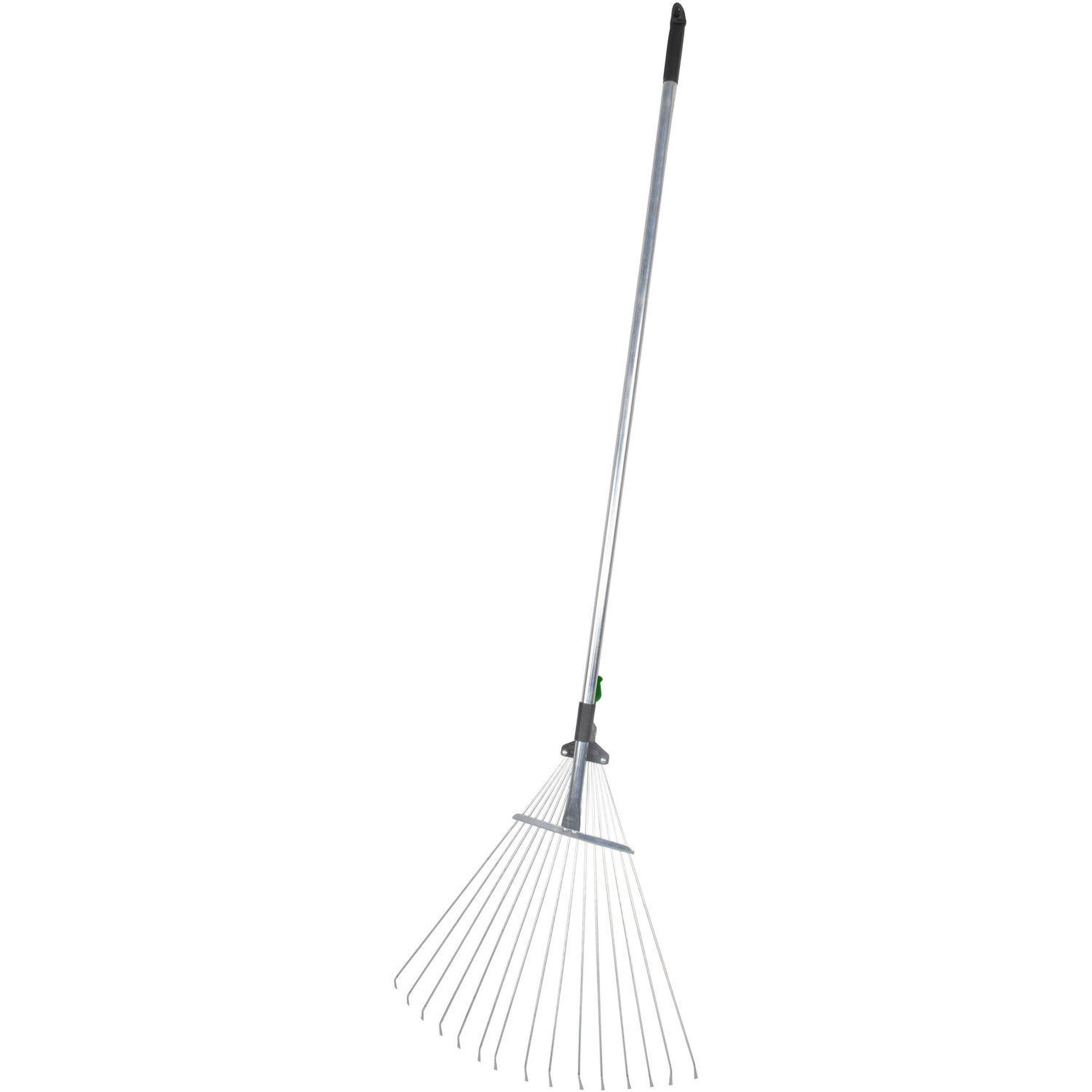 Voir la diapositive 2 : GARDENSTAR Rateau à gazon 15 dents à manche telescopique 122 à 154 cm