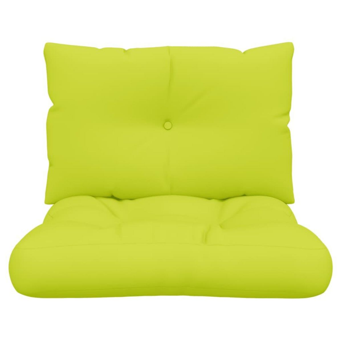 VIDAXL Coussins de palette lot de 2 vert vif tissu