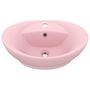 Voir la diapositive 2 : VIDAXL Lavabo ovale de luxe a trop-plein Rose mat 58,5x39 cm Ceramique