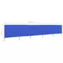 VIDAXL Paravent 5 panneaux Tissu 600 x 120 cm Bleu azure