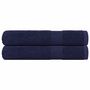 Voir la diapositive 1 : VIDAXL Serviettes de sauna 2 pcs bleu marine 80x200 cm 100% coton