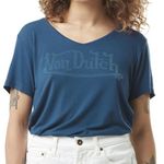 VON DUTCH T shirt  Femme Von Dutch Slub M. Coloris disponibles : Bleu