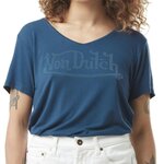 VON DUTCH T shirt  Femme Von Dutch Slub M. Coloris disponibles : Bleu