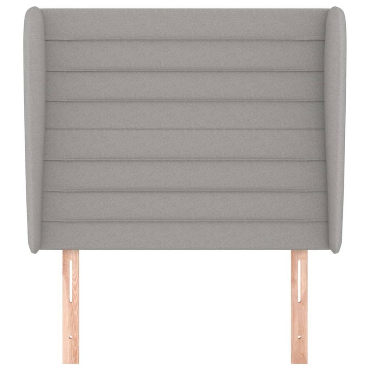 VIDAXL Tete de lit avec oreilles Gris clair 83x23x118/128 cm Tissu