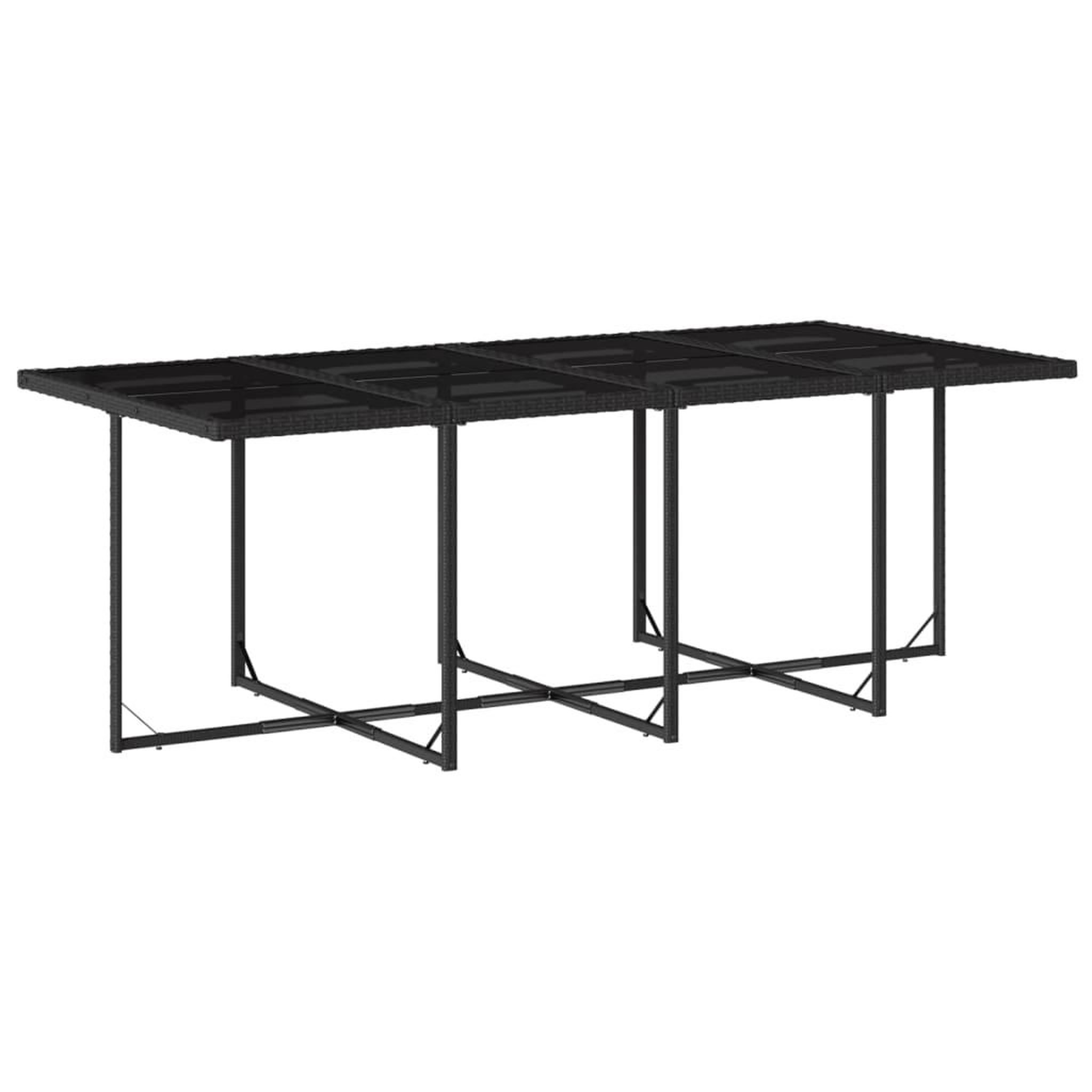 Voir la diapositive 4 : VIDAXL Ensemble a manger de jardin 9pcs coussins noir resine tressee