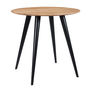 Voir la diapositive 1 : MAISON PAVANE Table ronde 2 personnes en acacia et pieds en métal  D80 cm-Modasa