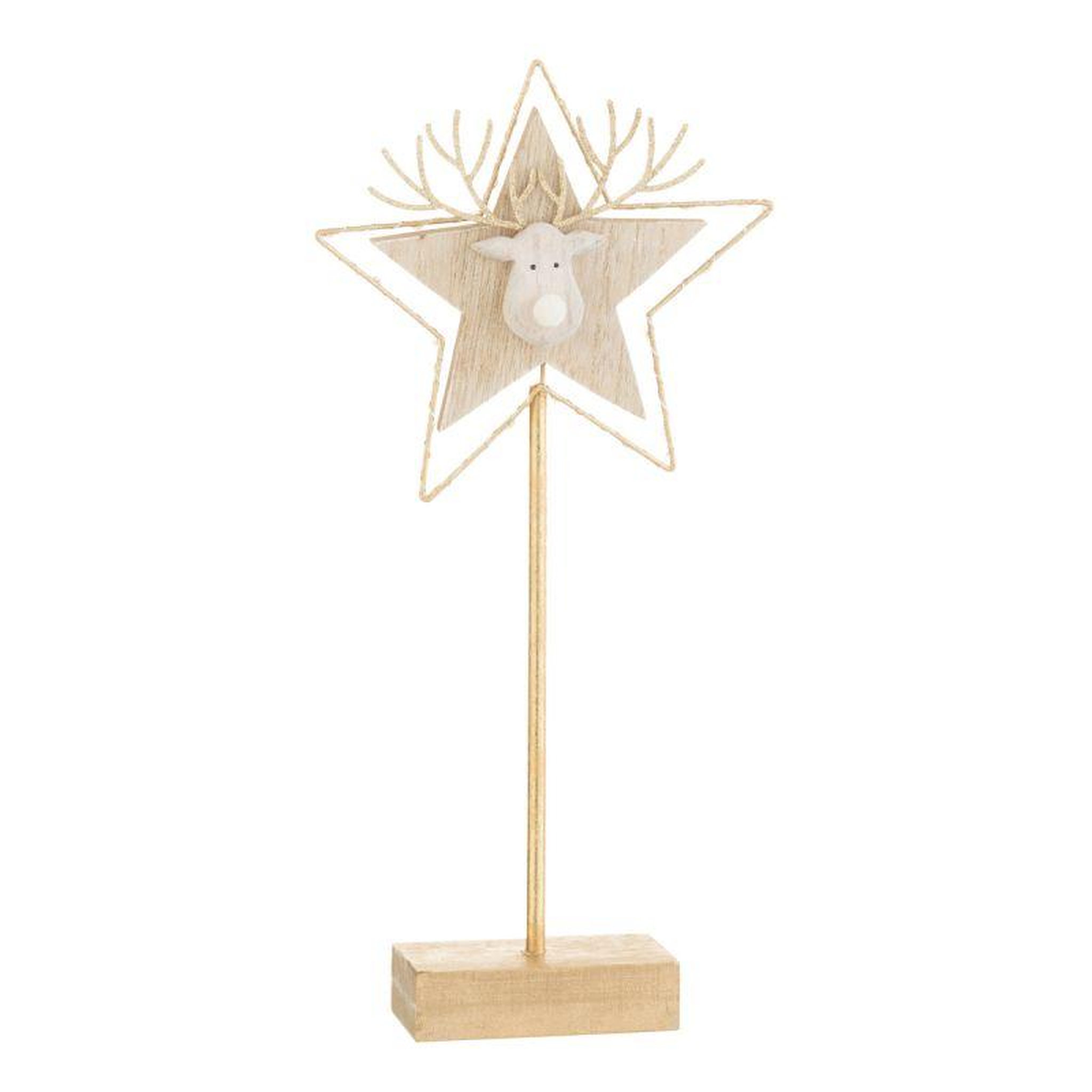 Voir la diapositive 2 : Paris Prix Décoration de Noël à LED  Renne Étoilé  43cm Or