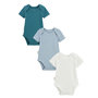 Voir la diapositive 1 : Petit Béguin Lot de 3 bodies bébé manches courtes Baroudeur